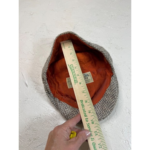 Millars Irish Wool Herringbone Tweed Flat Cap Hat Made in Ireland Men's - Picture 6 of 6